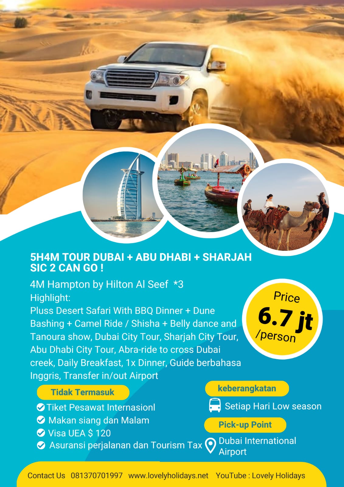 5H4M TOUR DUBAI + ABU DHABI + SHARJAH SIC